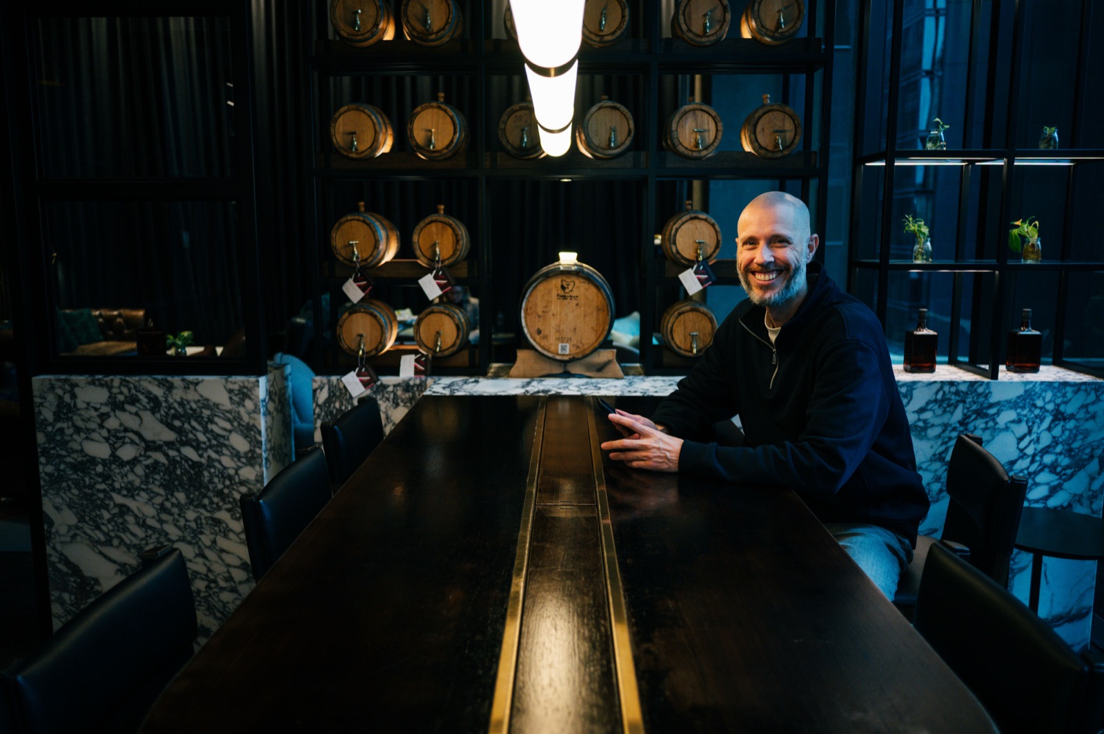 Daniel Bilsborough at a Melbourne whisky bar